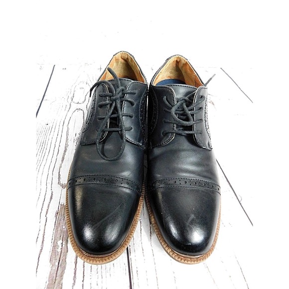 Nunn Bush Men's Kirkwood Cap Toe Oxford Shoes 81030-001 Black Size 7.5M Comfort - Picture 2 of 9